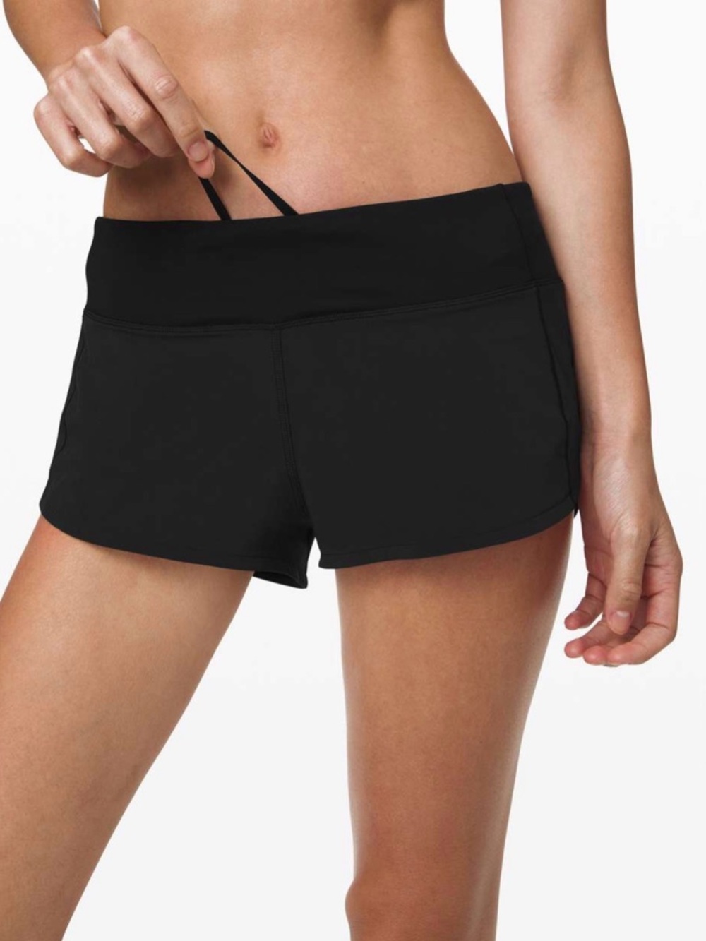 Lululemon Women’s Black Spped Ip Running Shorts Size 6